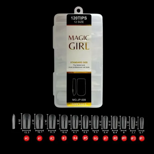 Tips Soft Gel Press On Caja X120u Cuadradas Medianas Manicur