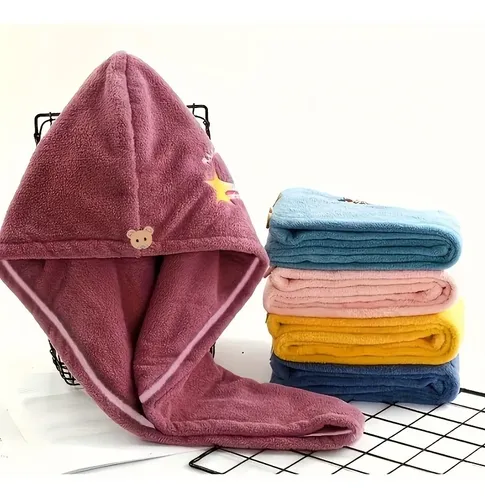 Toalla Gorro De Microfibra For Secado Rápido De Cabello