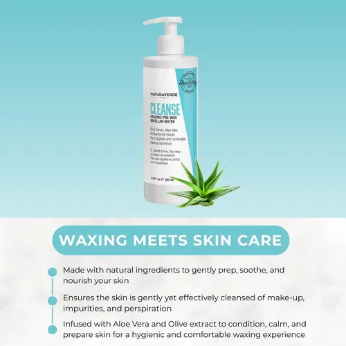 Agua Micelar Orgánica Para Precera Naturaverde Cleanse, 6.8