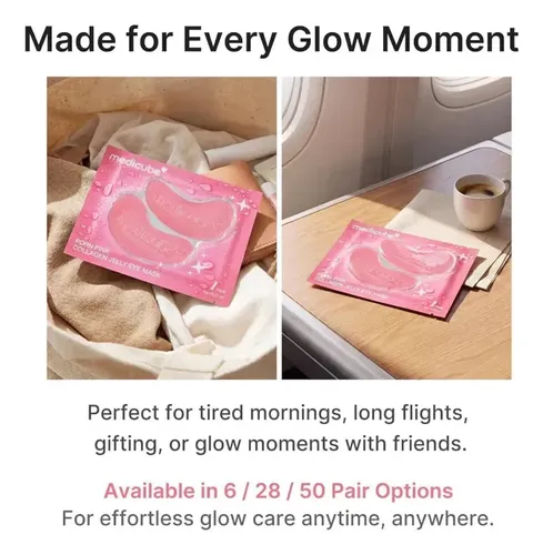 Mascarilla facial para piel todo tipo de piel Medicube PDRN Pink Collagen Jelly PDRN PINK COLLAGEN JELLY EYE MASK