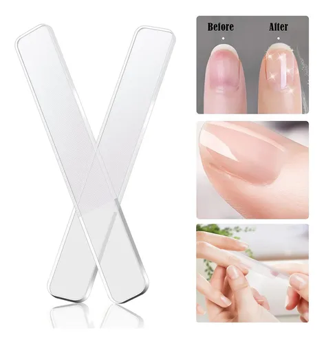 2 X Abrillantador De Uñas De Cristal, Limas De Cristal Cryst