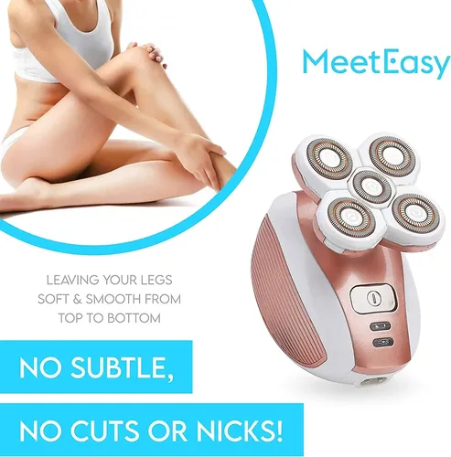 Afeitadora Eléctrica De Piernas Meeteasy Recargable Para Muj