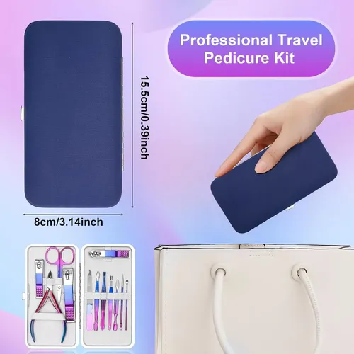 Set De 12 Piezas De Manicura, Cortaúñas, Kit De Pedicura Par