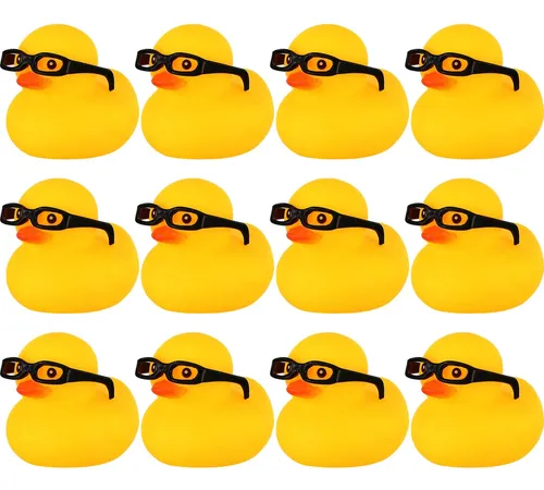 Rubber Ducks Chivao Con Gafas De Sol, Sombreros Y Bufanda, 1
