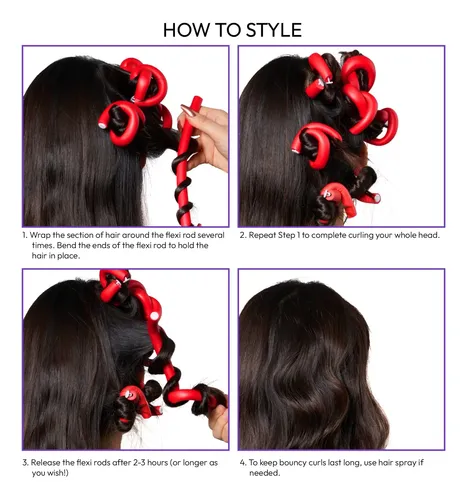 Rodillos De Espuma Flexi Rods Red By Kiss Twist, 36 Unidades