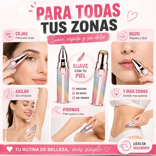 Depiladora Eléctrica Mujer 2 En 1 Facial Portátil Recargable