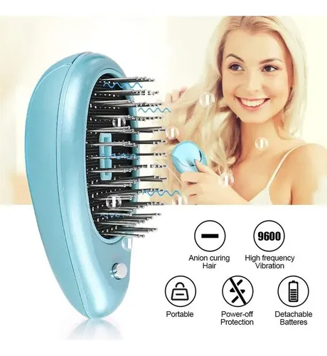 L Cepillo De Corte De Pelo Antiencrespamiento Profesional – Azul Claro