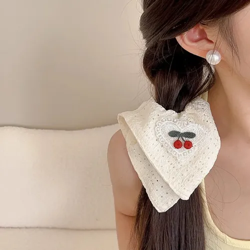 Cintas Para El Cabello Con Estampado De Cerezas Para Coletas