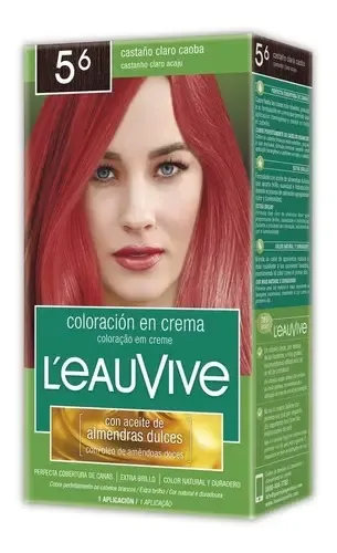 L’eau Vive Kit Tintura Coloración En Crema Tono 5.6 Castaño claro caoba