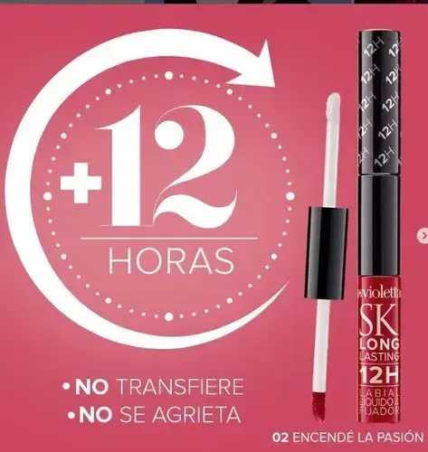 Labial Liquido + Fijador Silk Kiss Long Lasting 12h Color N09 / Beso Hechicero