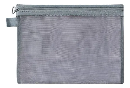 Bolsas De Maquillaje De Malla, Bolsa De Cosméticos Gris M