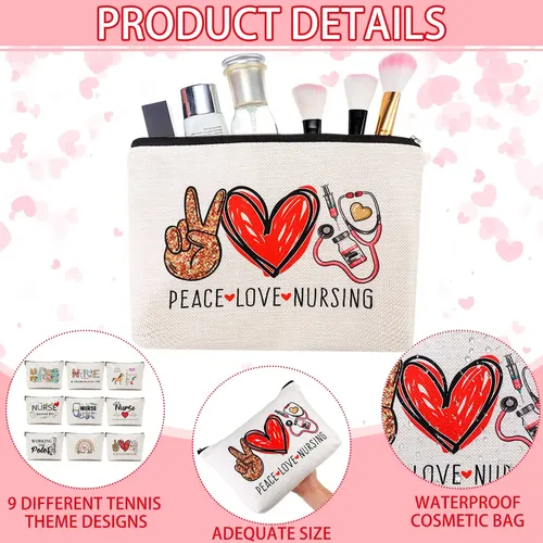 Bolsas De Maquillaje De Enfermera Pinkunn, Regalos De Lactan
