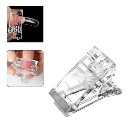 Kit X4 Cápsula Dual Broches Sujetadores Pincel Para Polygel