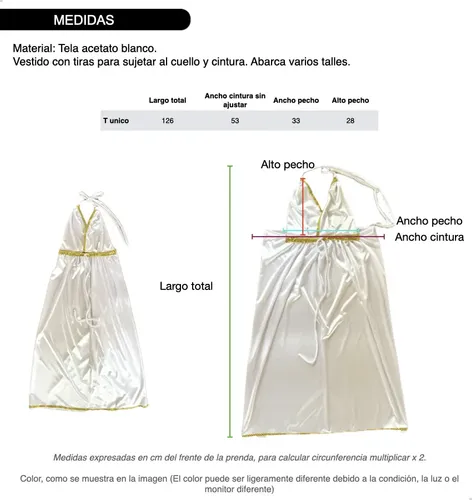 Disfraz Cleopatra Completo Vestido Capa Peluca Halloween