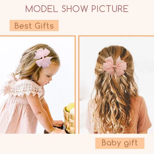 40 Lazos Para El Pelo De 3 Pulgadas Para Niñas, Cinta De &&%