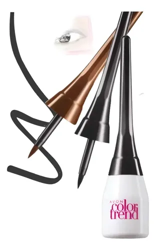 Delineador Líquido Color Trend Ojos Avon Acabado Mate Color Negro matte