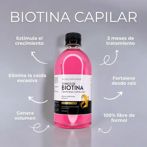 Biotina Capilar X500 Cc, Fortalece Y Acelera El Crecimiento