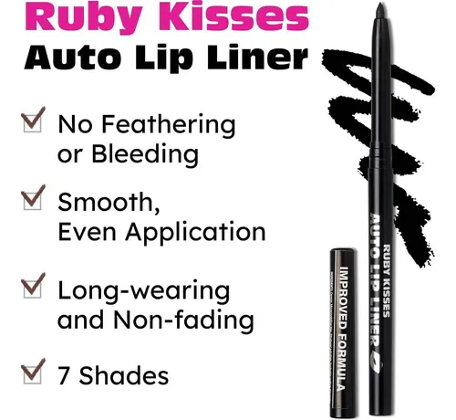 Delineador Automático De Labios Ruby Kisses Black
