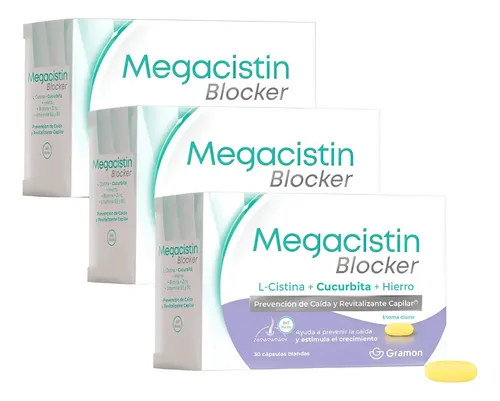Megacistin Blocker Anticaida Combo X 3 Cajas X 30 Capsulas