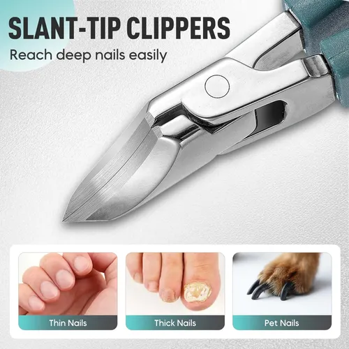 Wide Jaw Opening Anti Splash Slanted Nail Clipper, Upgrade