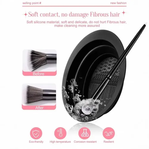 Set De 70 Pcs Herramientas De Maquillaje Negro Esponjas De