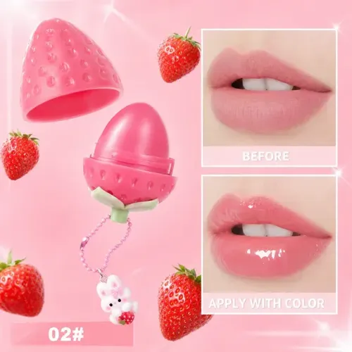 Balsamo Tei Cosmetica Lip Balm Frutilla + Llaverito Kawaii01