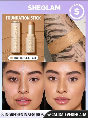 Base En Barra De Alta Cobertura Skin Magnet Sheglam Tono Butterscotch
