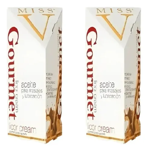 Combo X 2 Aceite Corporal Miss V Saborizado Licor Cream