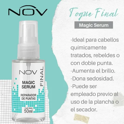 Magic Serum Nov Reparador Puntas Capilar Toque Final X 50 Ml