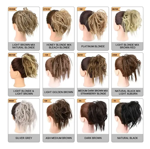 Extensión De Cabello Hmd Recogido Despeinado Moño Desordenad
