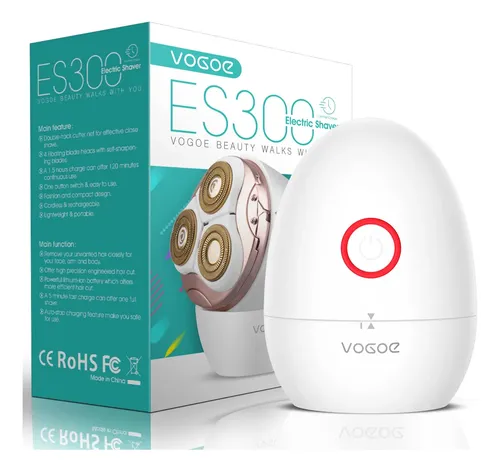 Depiladora Eléctrica Vogoe Es300 Rotativa Inalámbrica Blanca