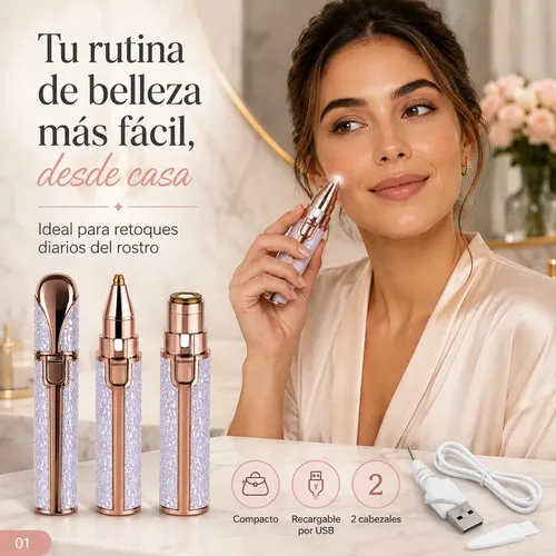 Depilador Cejas Facial Cuerpo 2 En 1 Usb Multifuncional