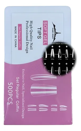 Tips Para Soft Gel Y Press On Nails Paris Night X500 Premium