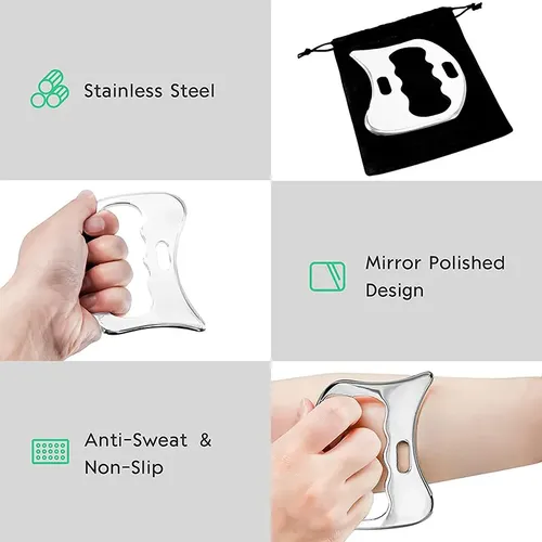 Espátula Para Raspar Fascias Gua Sha Muscle, Acero Inoxidabl D Type