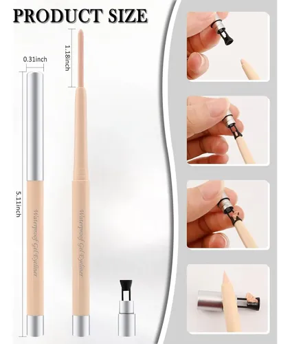 Lápiz Delineador Nude Waterproof De 24h Con Sacapuntas
