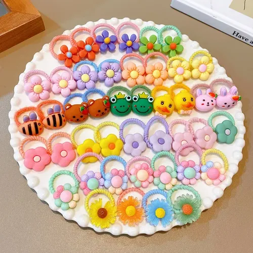 100 Unidades Y Gomas For El Cabello Infantiles D