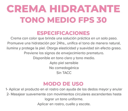 Dermaglós Facial Bb Cream Tono Medio Con Fps30 Hidratante