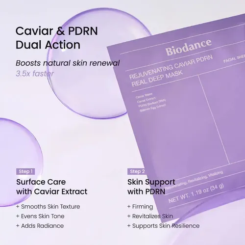 Mascarilla Facial Biodance Rejuvenecedora Caviar Individual
