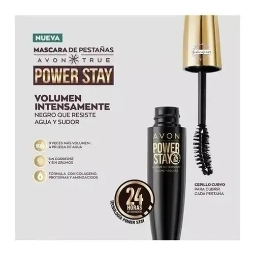 Avon Power Stay Mascara De Pestañas Waterproof Larga Duracio