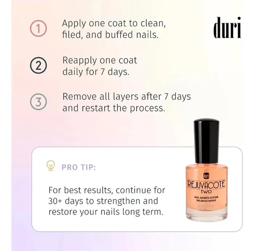 Duri Rejuvacote 2 Endurecedor Base Y Top Coat 2 En 1