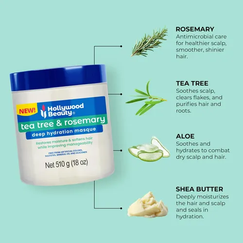Mascarilla Para El Cabello Hollywood Beauty 510 G Tea Tree R