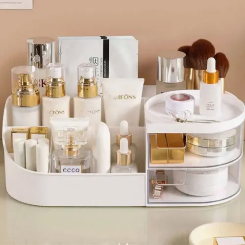 Organizador Multiuso Oh My Shop Maquillaje con Cajones de Plástico Blanco
