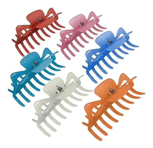 Broches Para Cabello 9 Dientes Colores X 6 Unidades Color 2