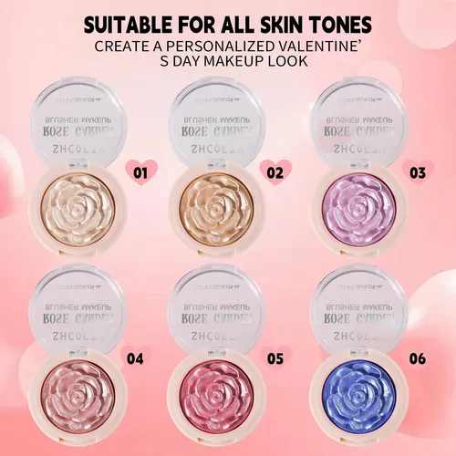 Shcoety Iluminador 3d Rosa Rubor Contorno Cuerpo Cara
