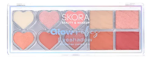 Paleta Sombras Ojos Skora Glow Vibes Matte Shiny 10 Tonos
