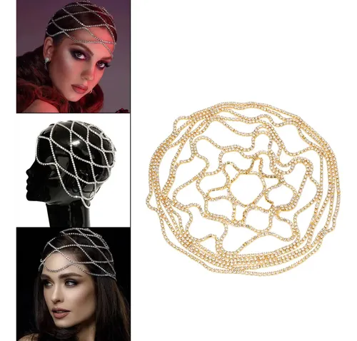 Cadena De Pelo Cristalina Elegante Piedra 1 Pieza