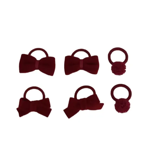 Fsfs Cintas De Pelo Suaves Con Pompones For Niñas, Coral Claro