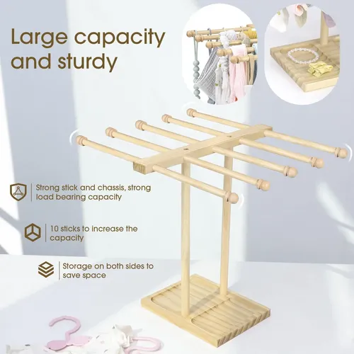 Soporte Para Diademas Povetire Para Niñas, Lazos De Pelo Y D