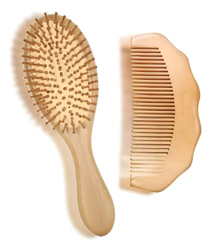 Paquete De 2 Cepillos De Madera For El Cabello
