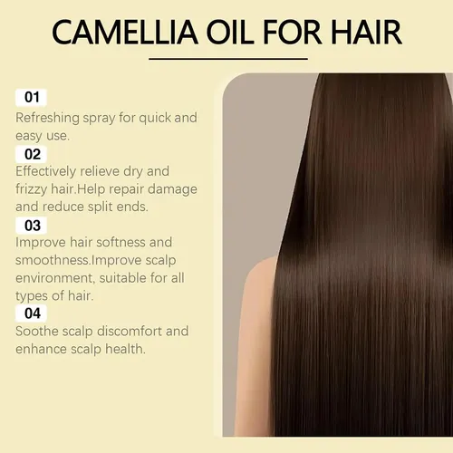 Spray Aceite De Camelia Pelo Control Frizz Brillo 2 X 50ml